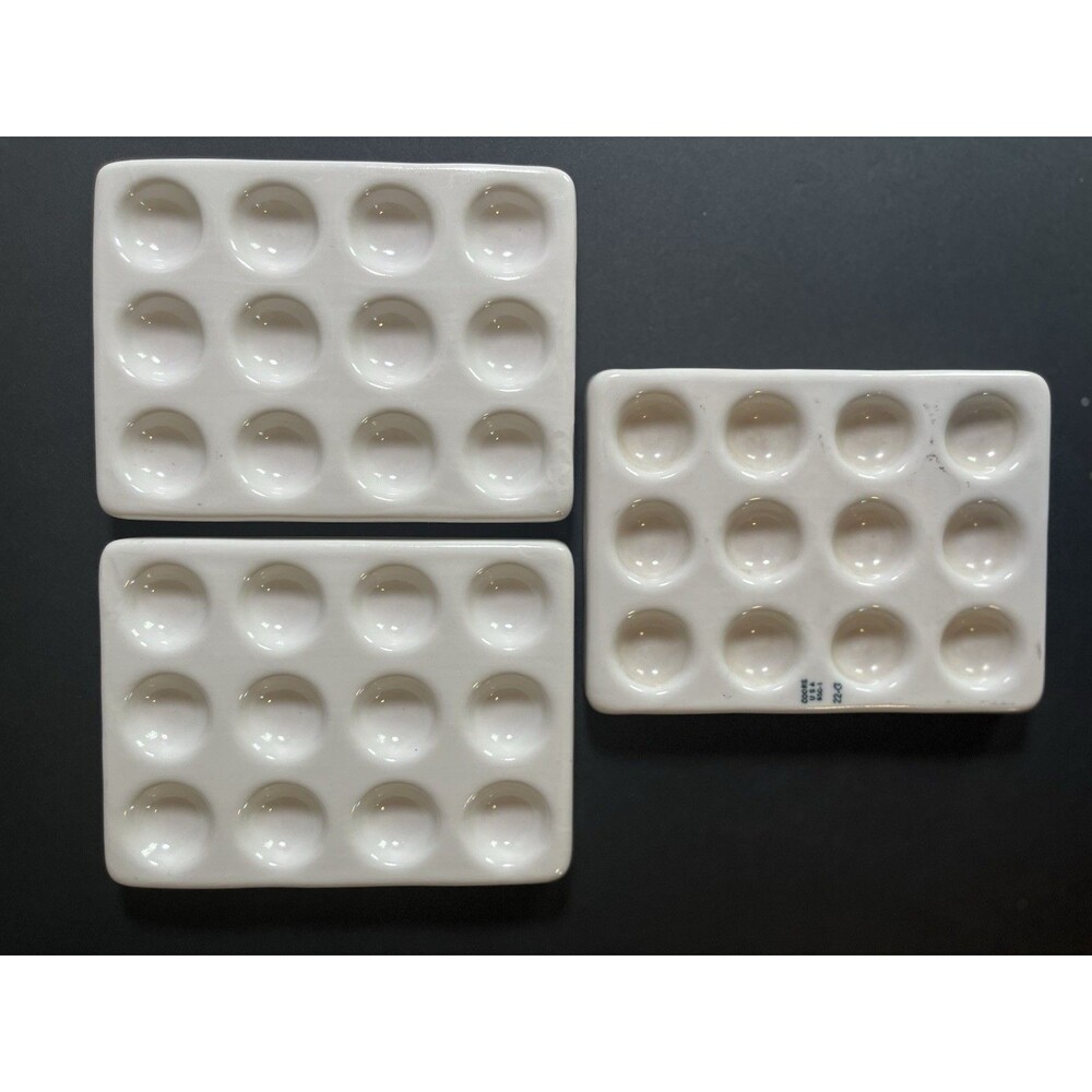 Coors Vintage Ceramic Spot Plates Chemical Testing and Scientific Experiments